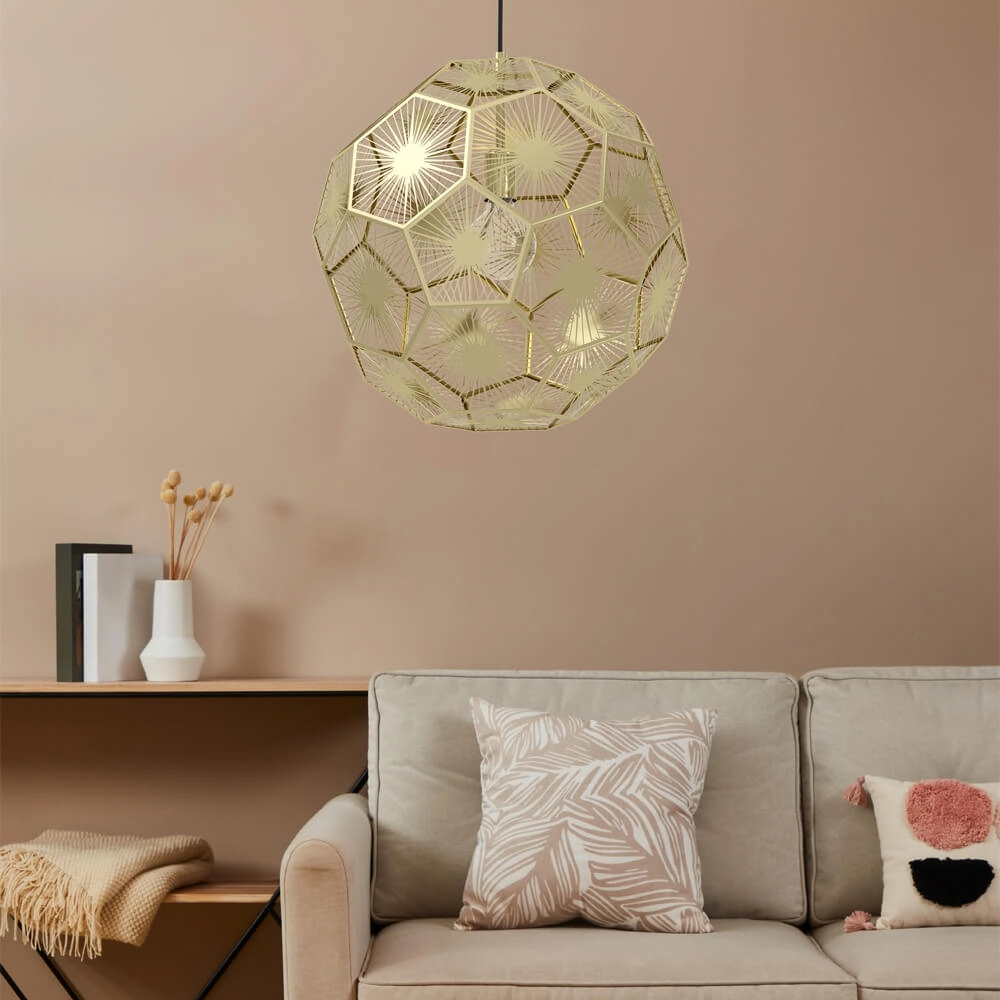 Hängelampe im Golddesign Skoura Ø 50cm Stars of Light 9002759397562