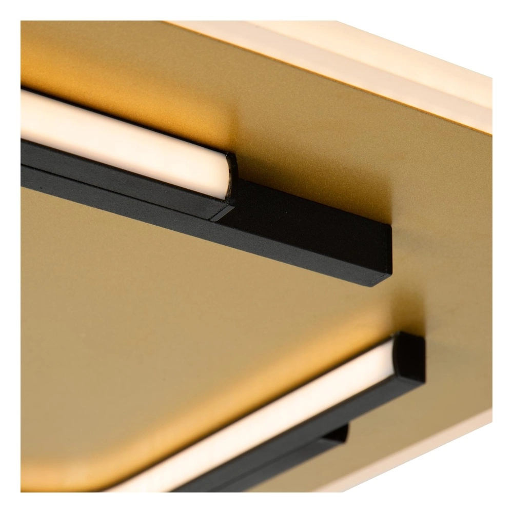 Design-Deckenlicht Andreas 40 x 40cm - 30W schwarz mit Gold Lucide 5411212441751