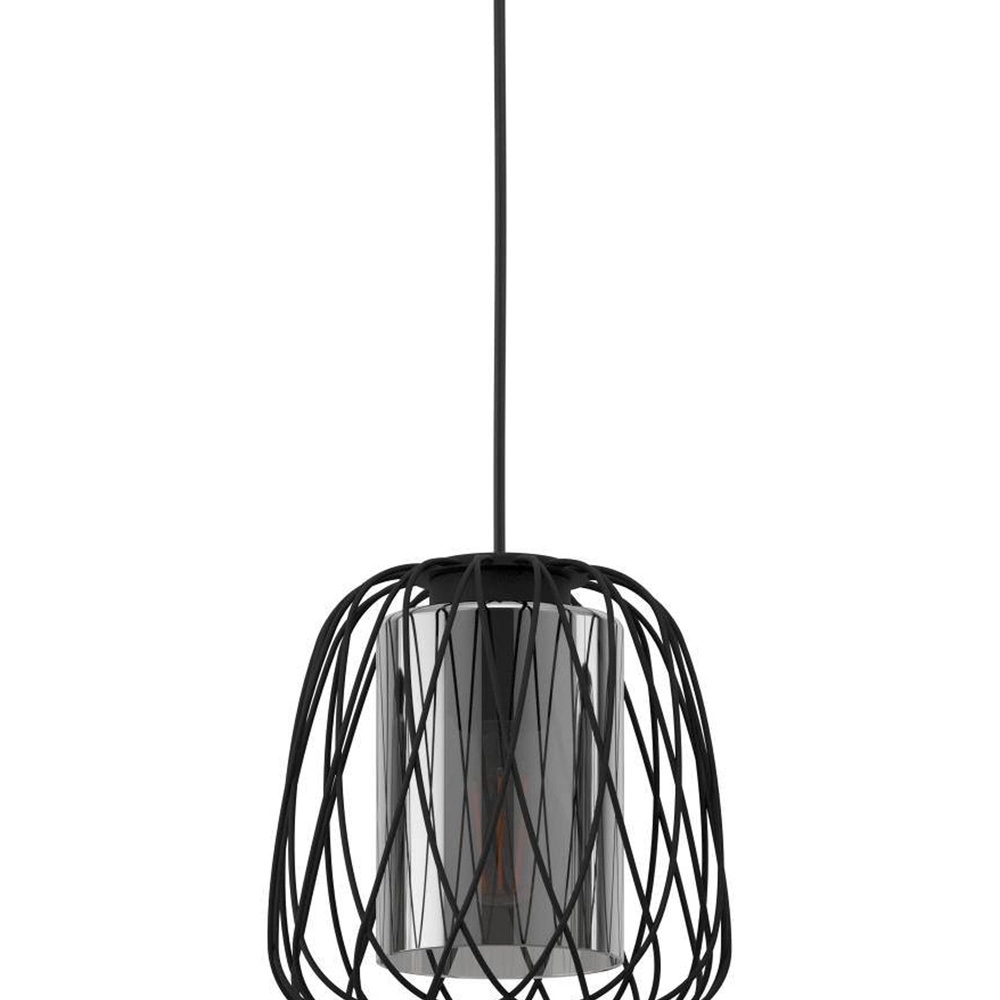 Draht-Pendellampe Floresta 3L – mit Rauchglas Eglo 9002759997069