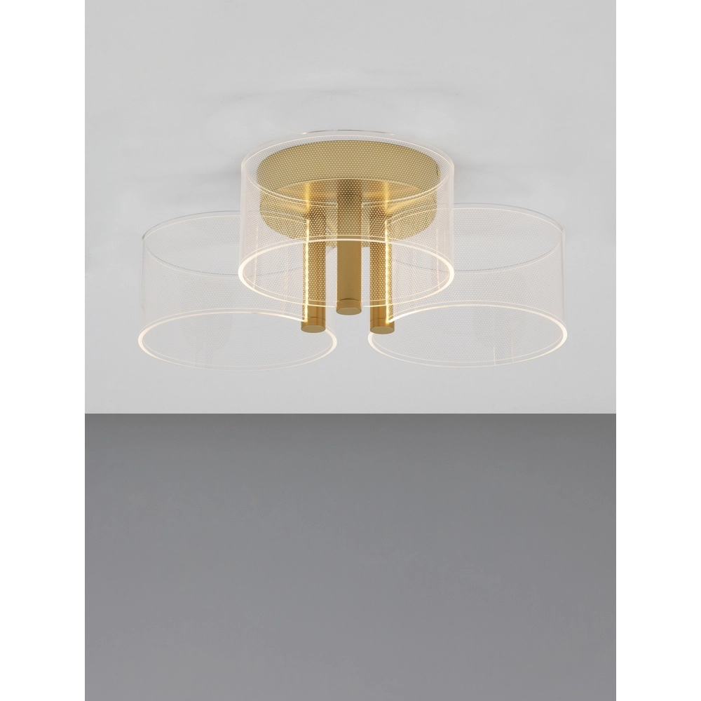 Design-Deckenleuchte Gatlin gold Ø 44cm
