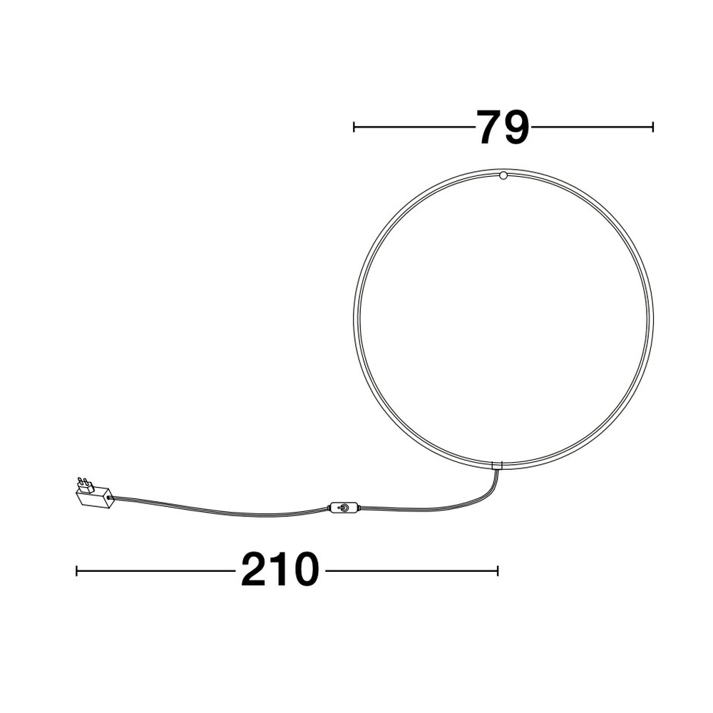 Stehlampe Ring schwarz Ø 79cm Lyora 5212017424266