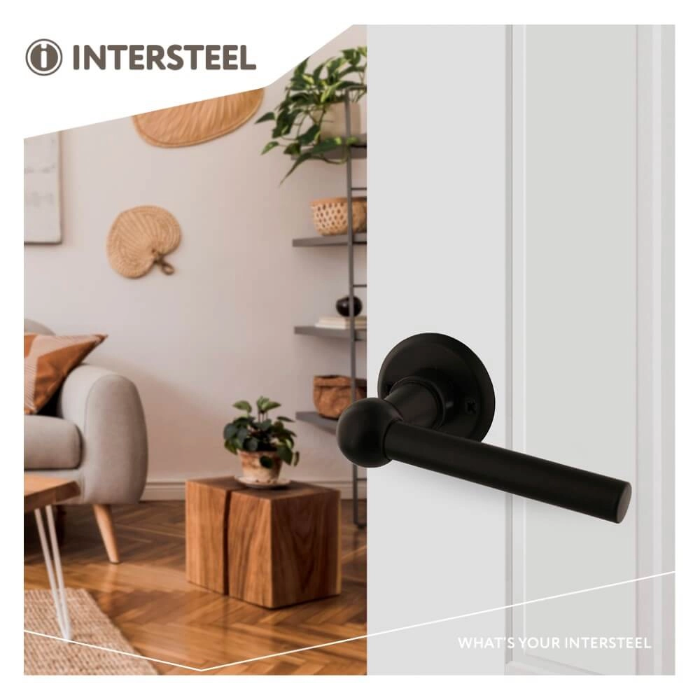 Türklinke Bol Runde Rosette schwarz Intersteel 8714186556894