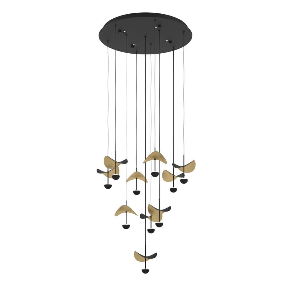 Hängelampe Dracera schwarz mit gold Stars of Light 9008606270545