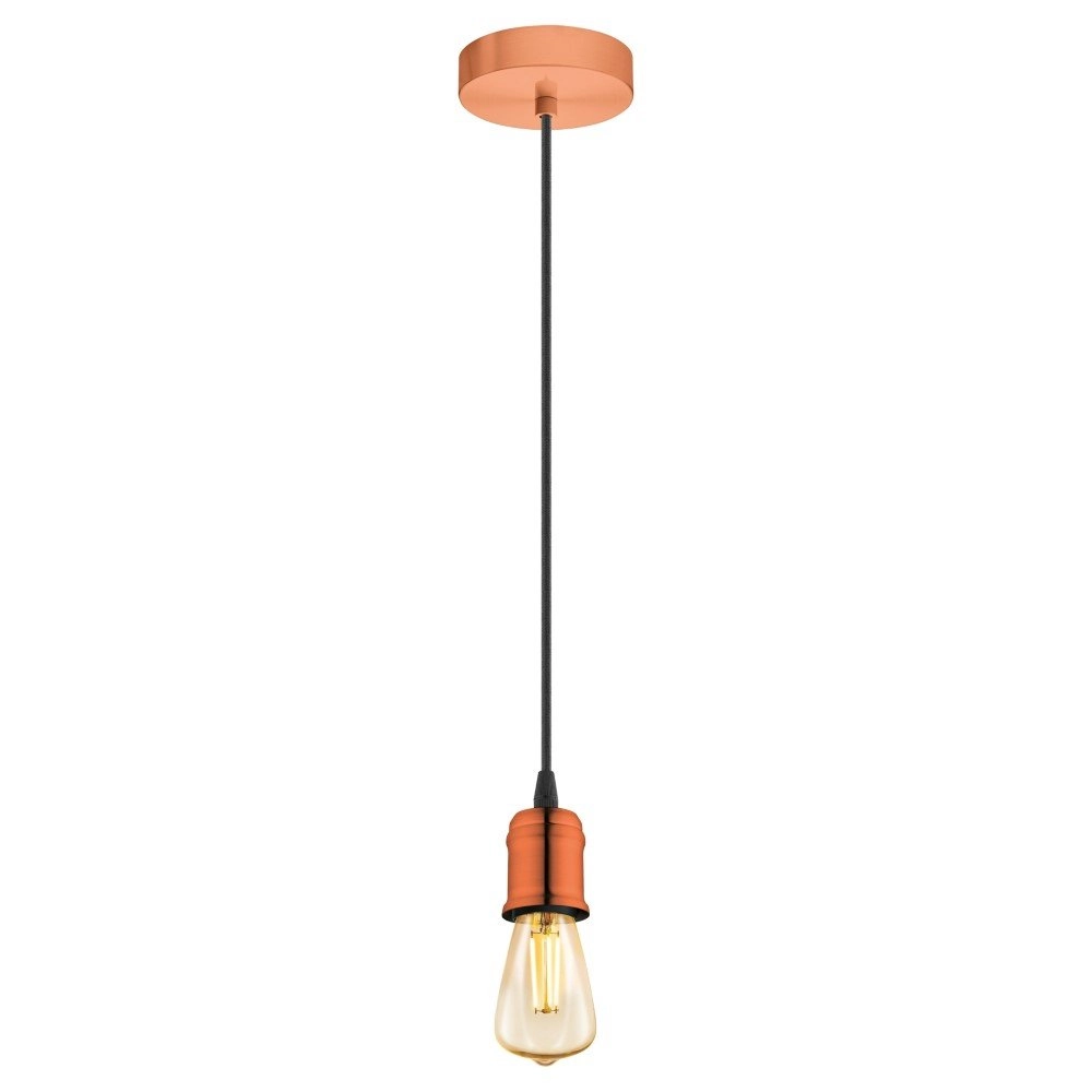 Pendelleuchte Yorth Shuttle Kupferbraun mit schwarzer Kabel Eglo 9002759325398