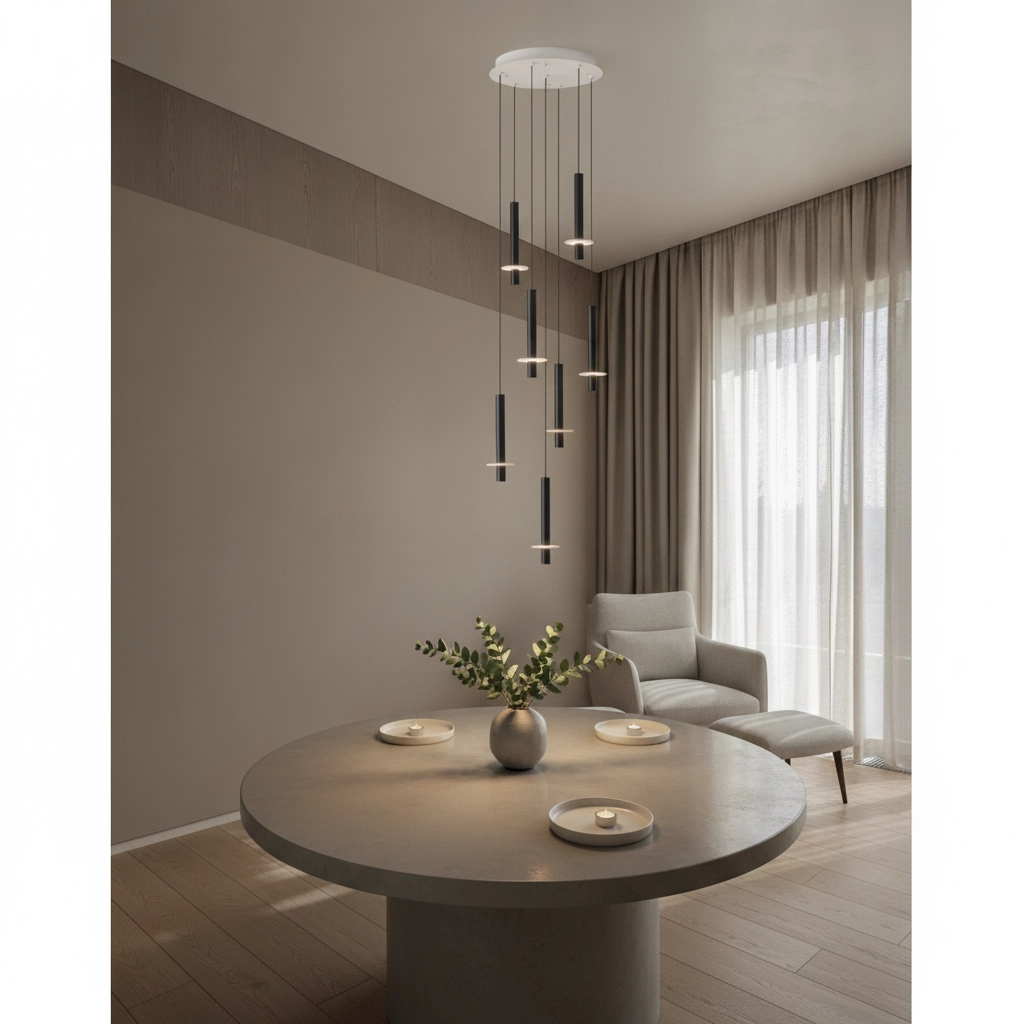 Design-Pendellampe Noemi schwarz mit weißem Ø 47 cm