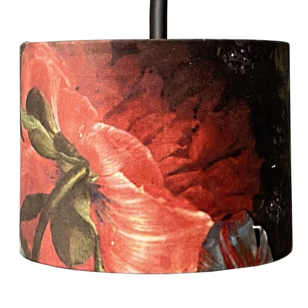 Schwarze Wandlampe Venus mit Blumenlampenschirm Masterlight 8718121251257