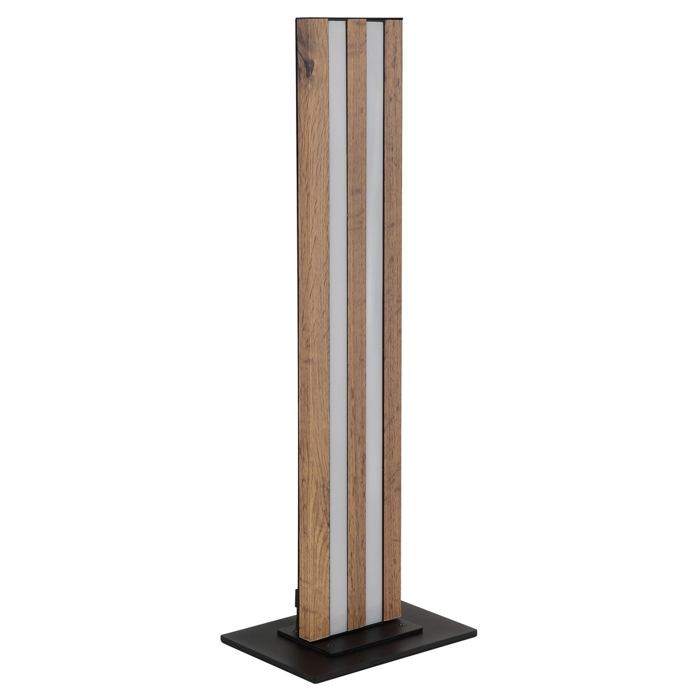 Tischlampe Hayden Schwarz mit Holz Globo 9007371583584