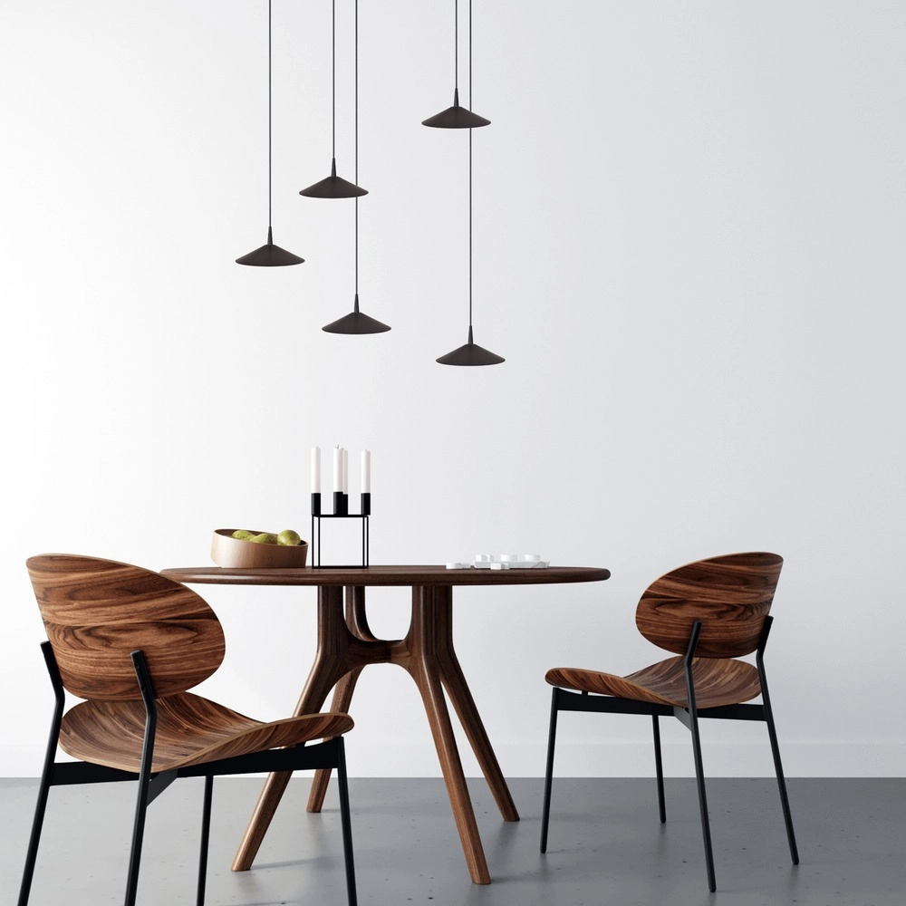 5-Licht Pendellampe Ceppo schwarz Ø 18 cm rund Masterlight 8718121358697