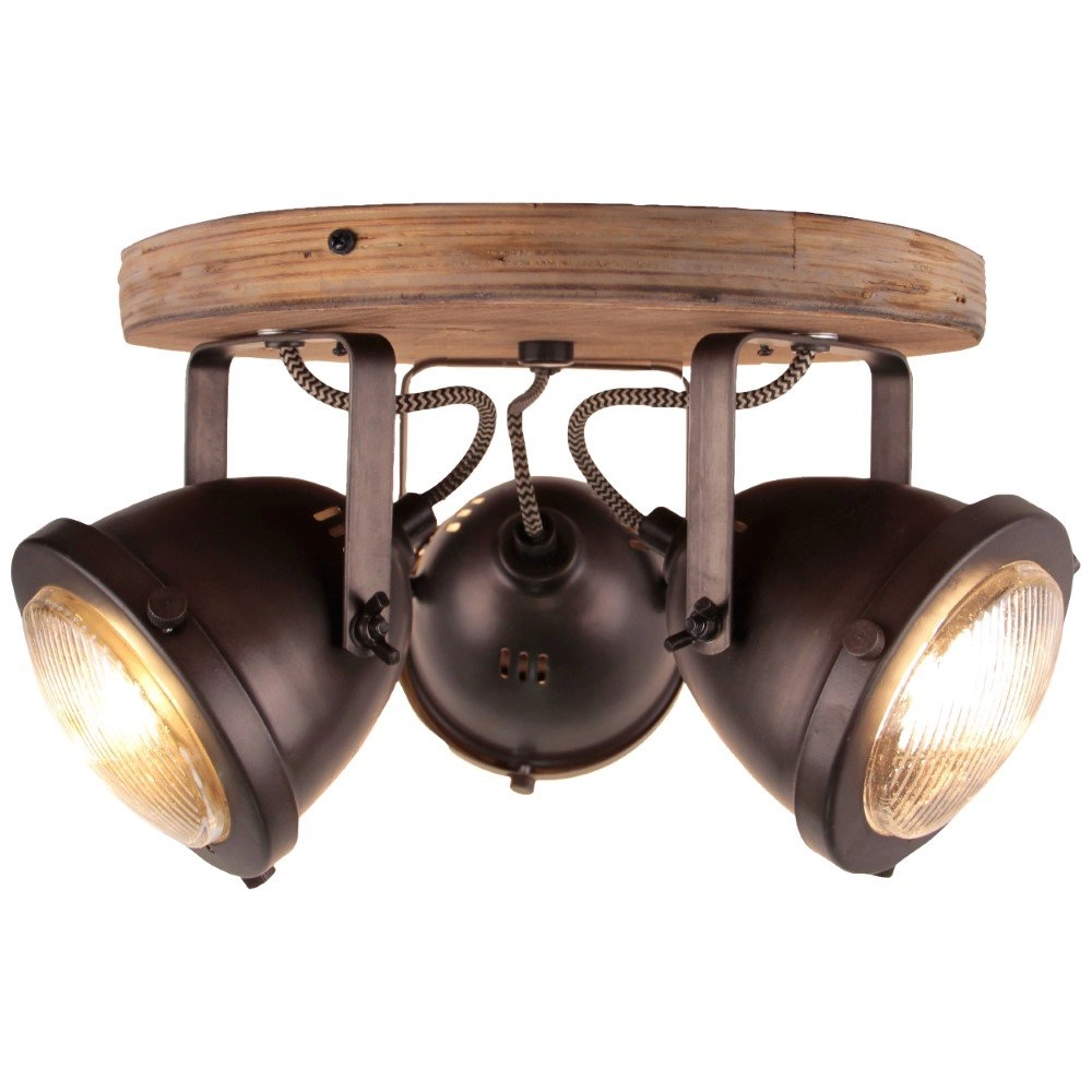 Spot Carmen Wood 3-Licht Brilliant 4004353376856
