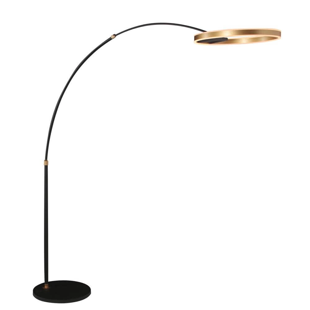 Design-Bogenlampe Ringlux schwarz mit gold Steinhauer 8712746177398