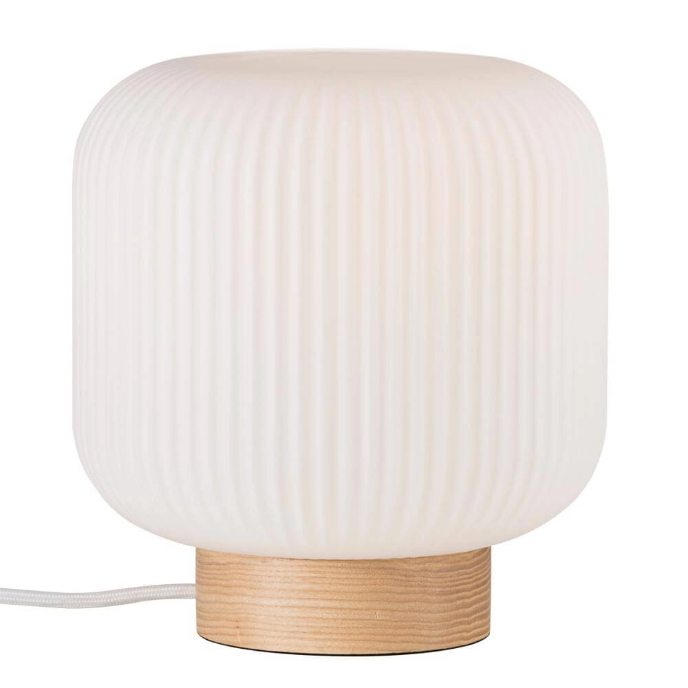Tischlampe Milford Holz mit Weiß
