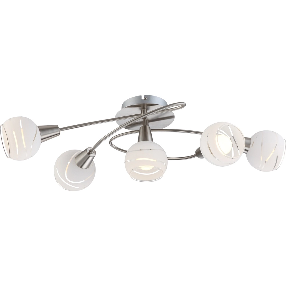 Deckenlampe Elliott 5-Leicht-Nickel