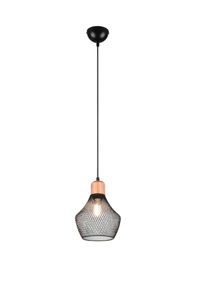 Schwarze Drahtlampe Valeria Ø 18cm Trio 4017807541182