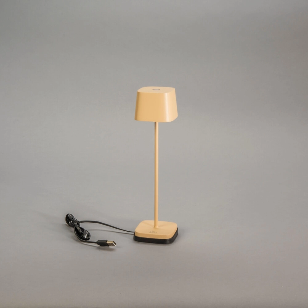 Wiederaufladbare Tischleuchte Capri mini sandbraun KonstSmide 7318307829334