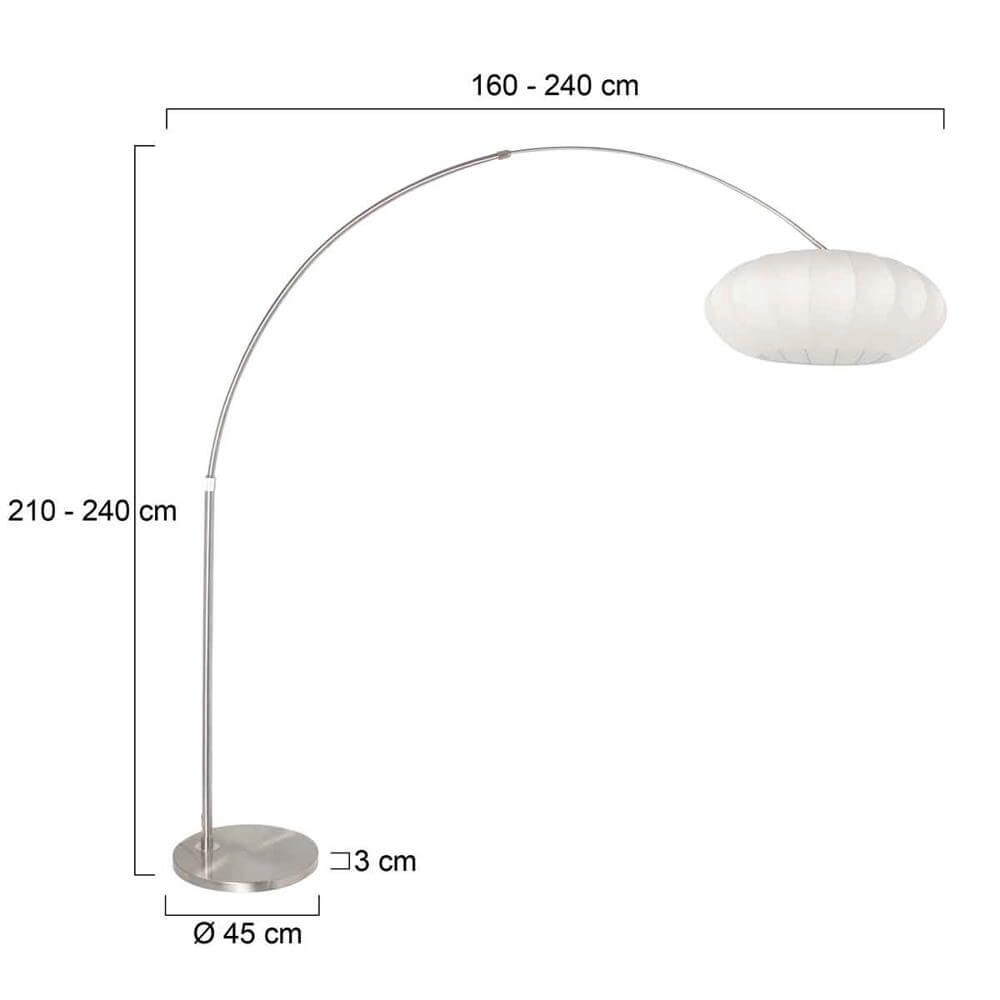 Bogenlampe Sparkled Light Metall mit weißem Schirm Steinhauer 8712746173116