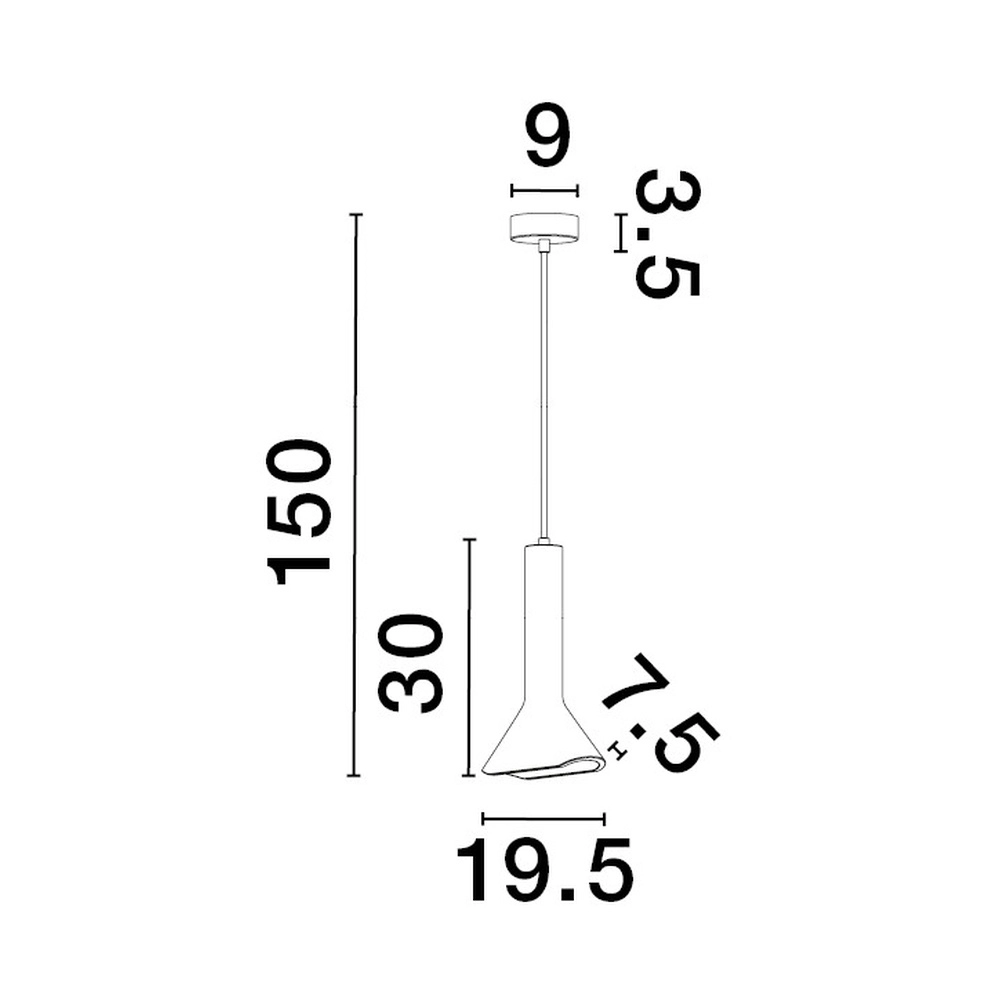 Einzigartige Pendelleuchte Dylan grau Ø 19,5cm Lyora 5212017440372