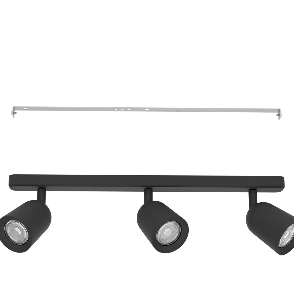 Aufputz-Spot Camaldoli 3-flammig schwarz Eglo 9008606360451