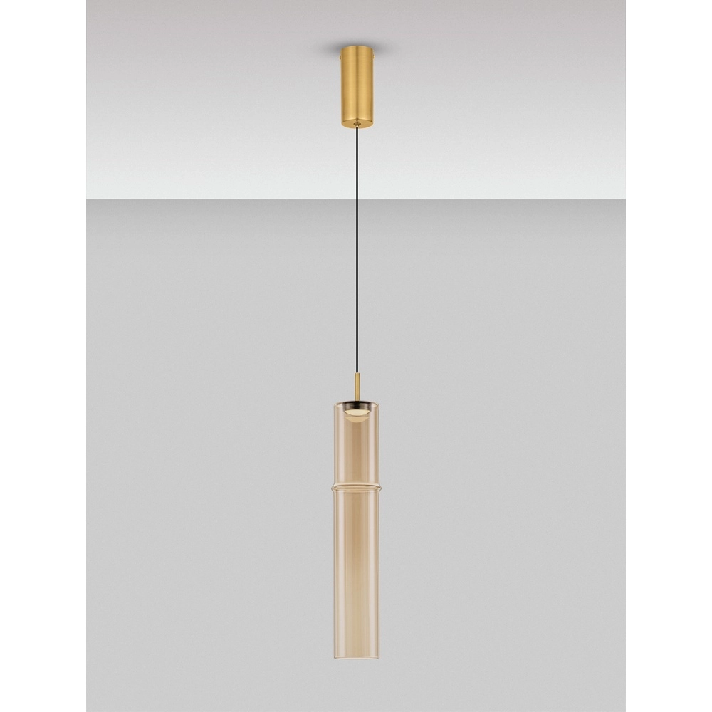 Einzigartige Pendelleuchte Sano 1-helles Gold
