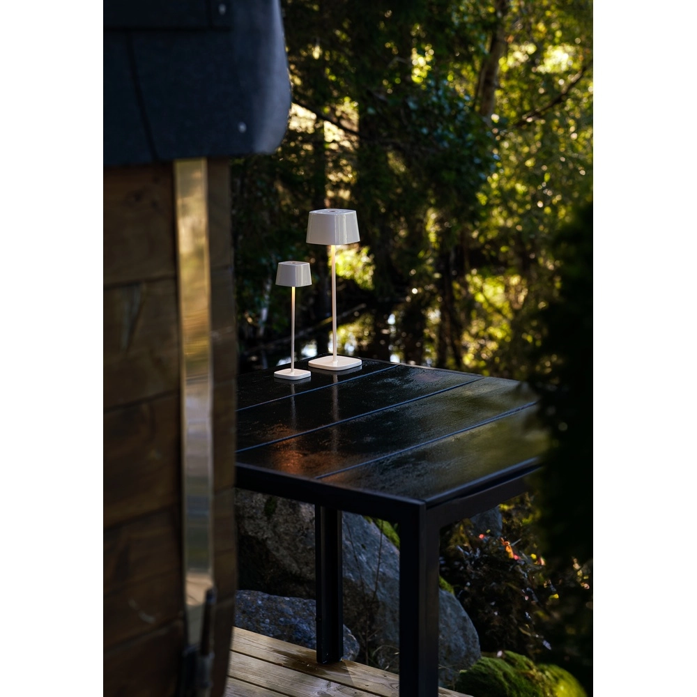 Tischlampe Capri sandbrauner glänzender wiederaufladbarer KonstSmide 7318300030379