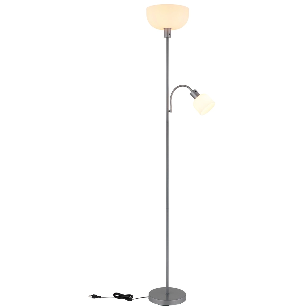 Stehlampe Hinton Silbergrau Globo 9007371531592