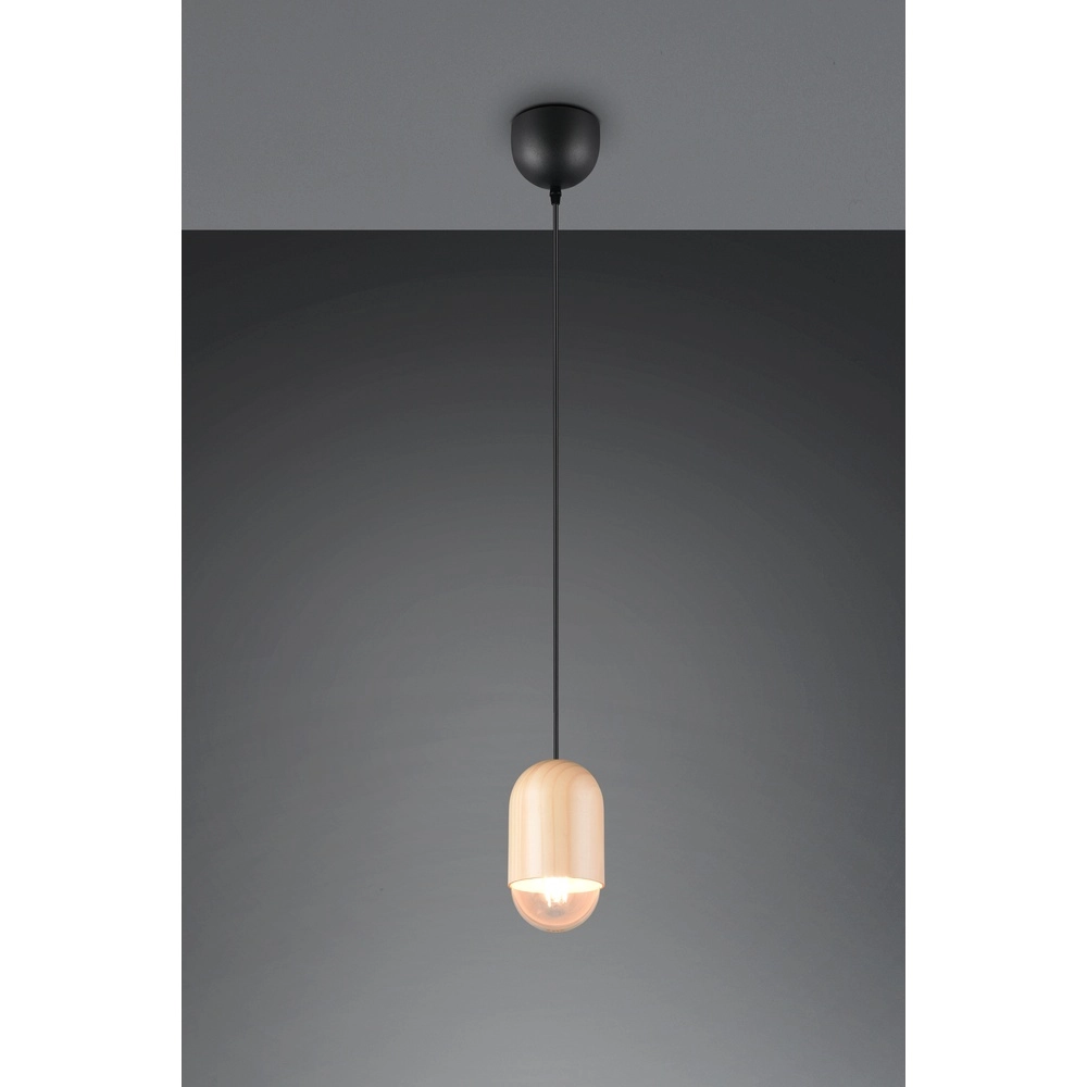 Einzigartige Pendelleuchte Nara Holz Ø 10,5cm Trio 4017807661750