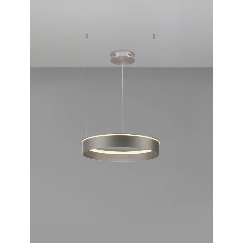 Moderne Pendellampe Olivia Nickel Ø 60 cm Lyora 5212017494214