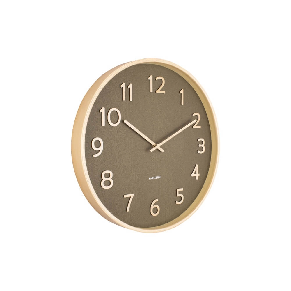 Wanduhr Pure holz grün - Ø 40cm Karlsson 8714302710209