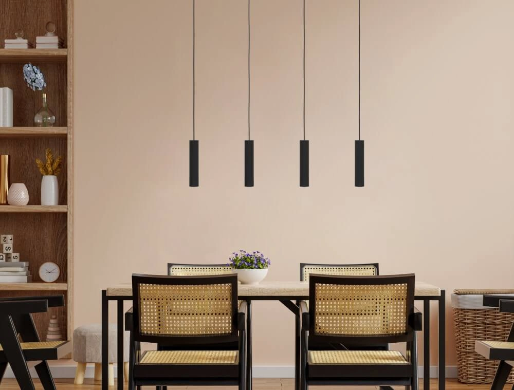 Schlanke Hängelampe mit 4 Leuchten Almudaina LED Eglo 9008606274109