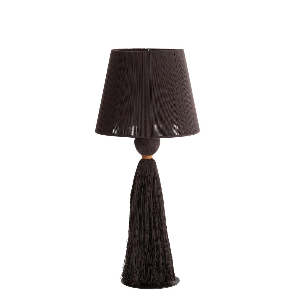 Tischlampe Espino Ø 31cm – dunkelbraun