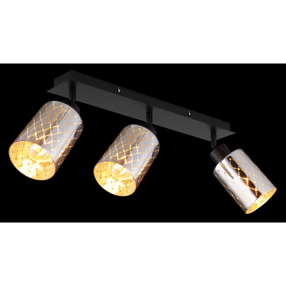 Design-Deckenlampe Alonso 3-Licht Schwarz Globo 9007371569250
