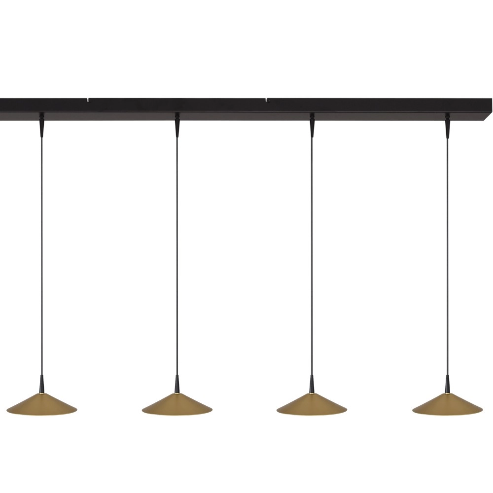5-Licht Pendellampe Ceppo Schwarz mit Gold Ø 18 cm Masterlight 8718121352053