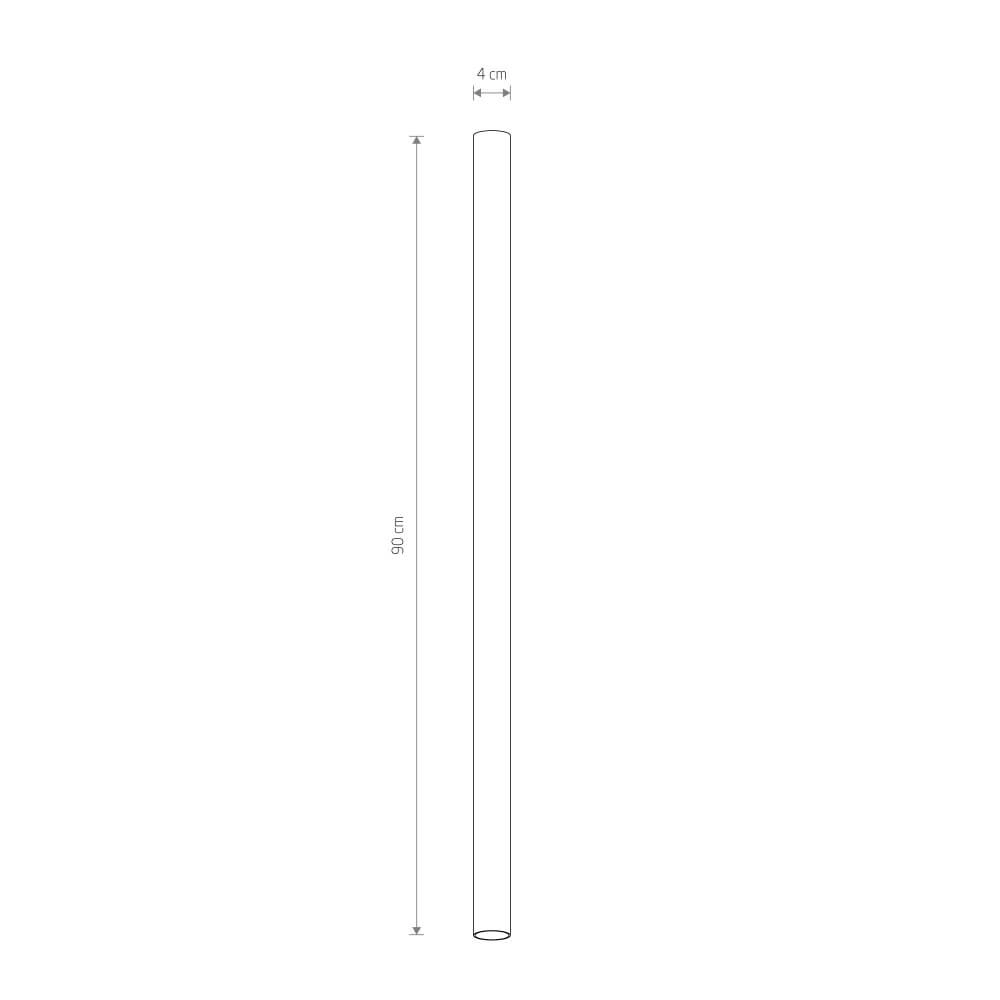Langer Aufbaustrahler Fourty L 90cm - hellgrau Lyora 5903139108959