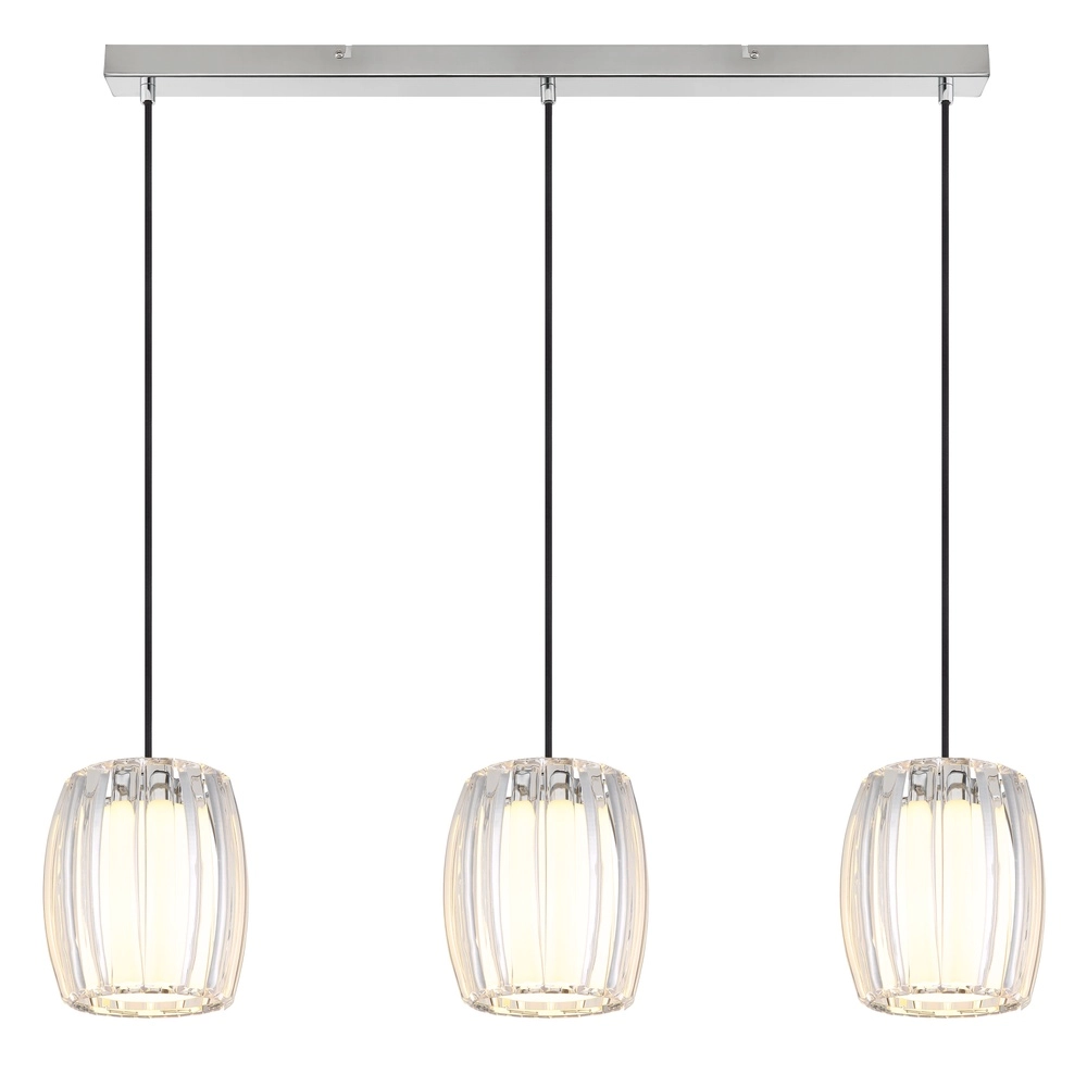 3-Licht Pendellampe Maribel Chrom-Gerade Globo 9007371592098