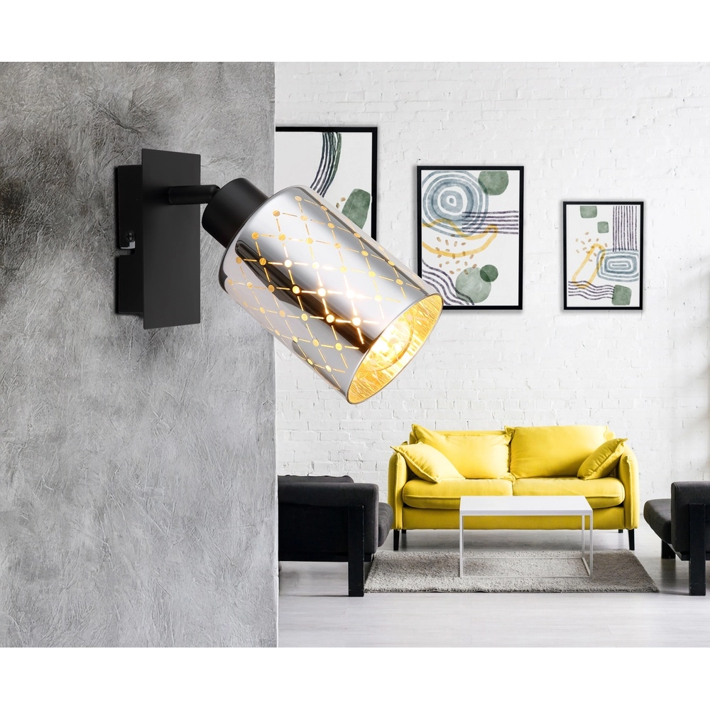 Design-Wandlampe Alonso Schwarz Globo 9007371578245