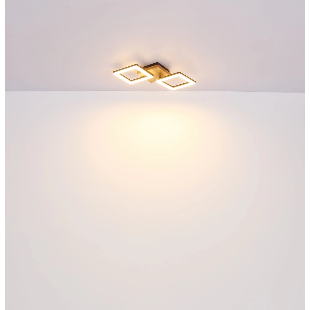 Deckenlampe Kerry Schwarz mit Holzoptik Globo 9007371443222