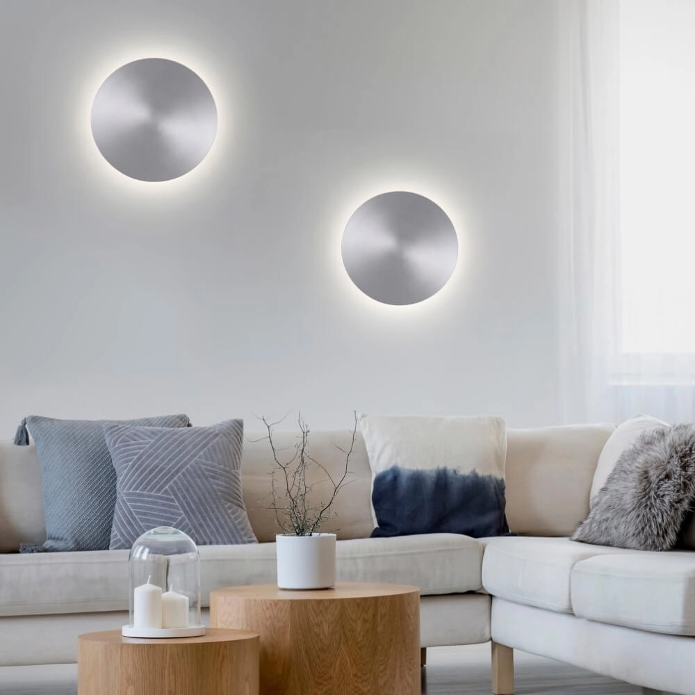 Design-Wandleuchte Akku Puntua Ø 25cm Aluminium Paul Neuhaus 4012248372531