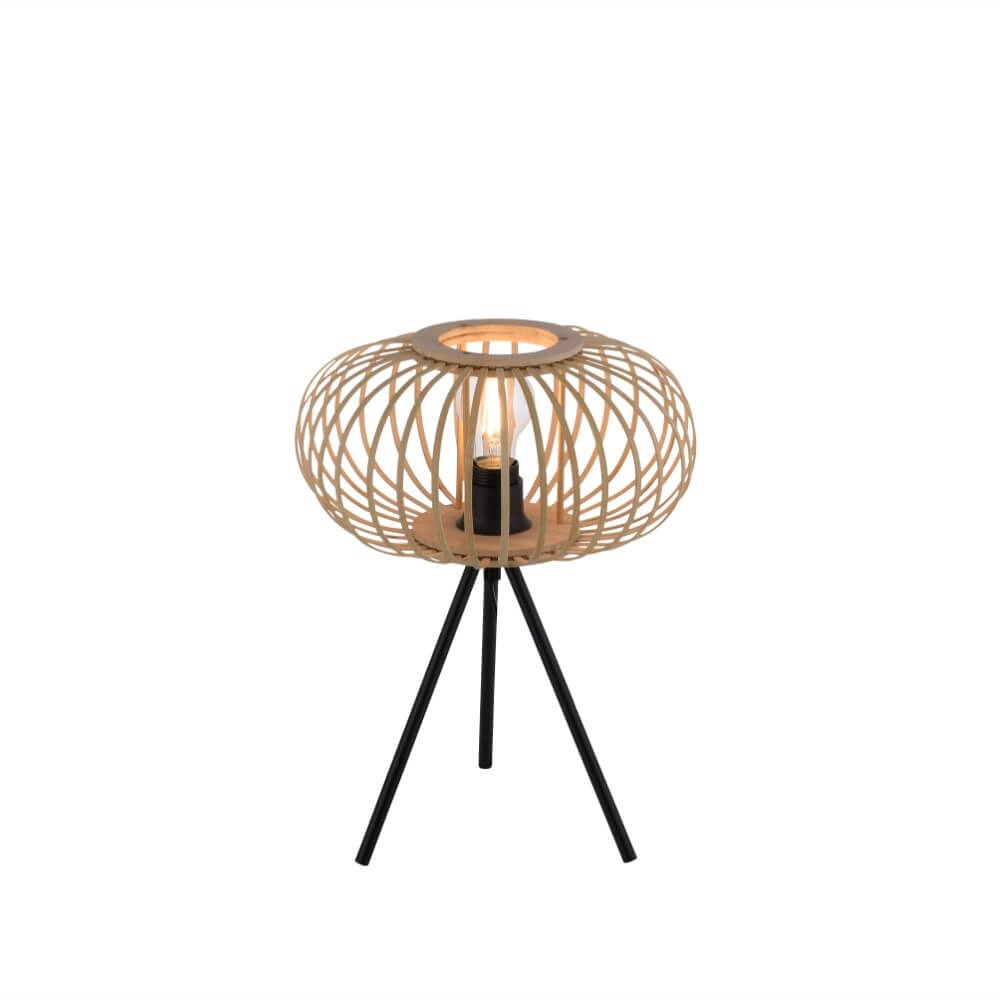 Stativ-Tischlampe Racoon Holz Just Light 4043689987596