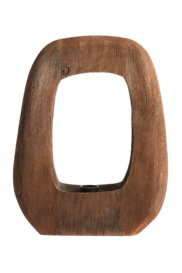 Tischleuchte aus dunklem Holz Kelafo 33 x 40cm Light & Living 8717807691080