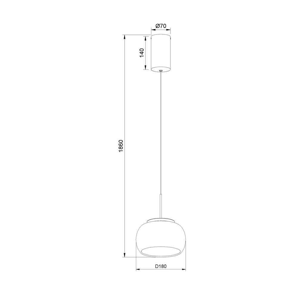 Design-Pendelleuchte Bounto mit Rauchglas Lyora 4255805301159