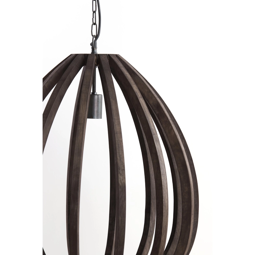 Holz-Pendellampe Barsia Ø 50cm – Walnussfarbe Light & Living 8717807701055