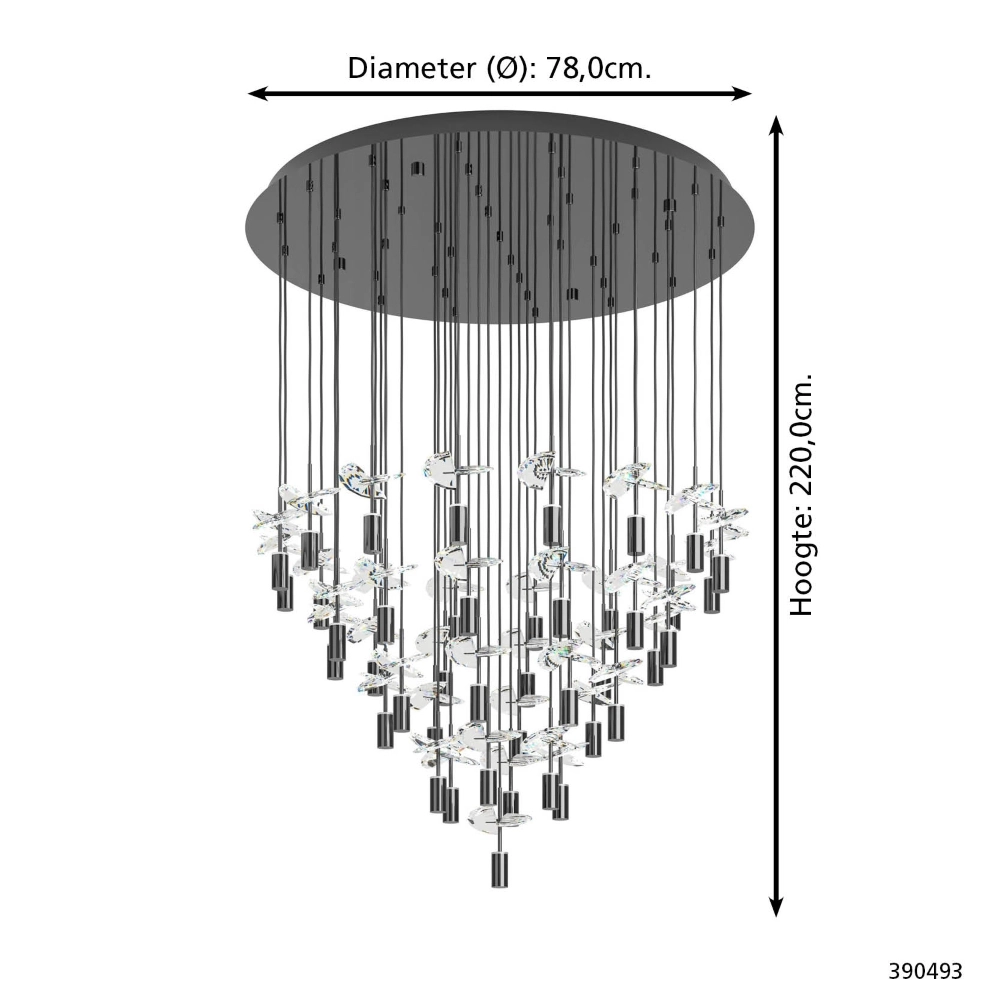 Einzigartige Pendellampe Comareira grauer 3-Schritt-CCT Stars of Light 9008606360123