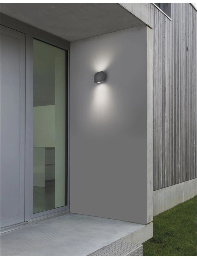 Design-Wandleuchte Como grau