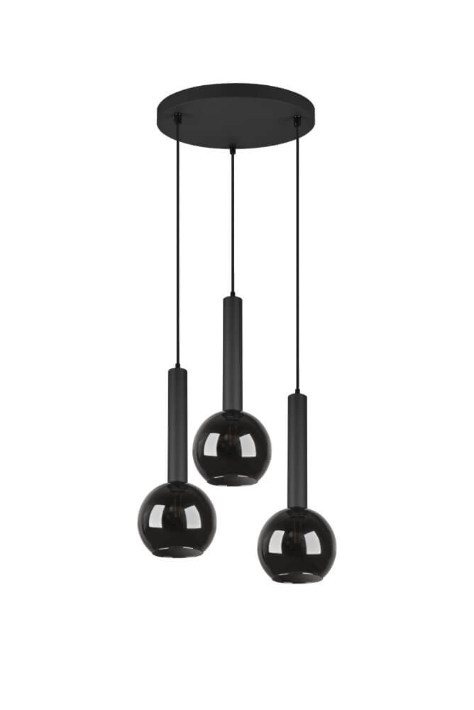 Hängelampe mit 3 Leuchten Clayton Schwarz Trio 4017807522488