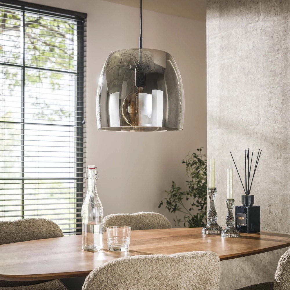 Glas-Pendellampe Drift Ø 35cm – Rauchglas Lyora 8716803512696