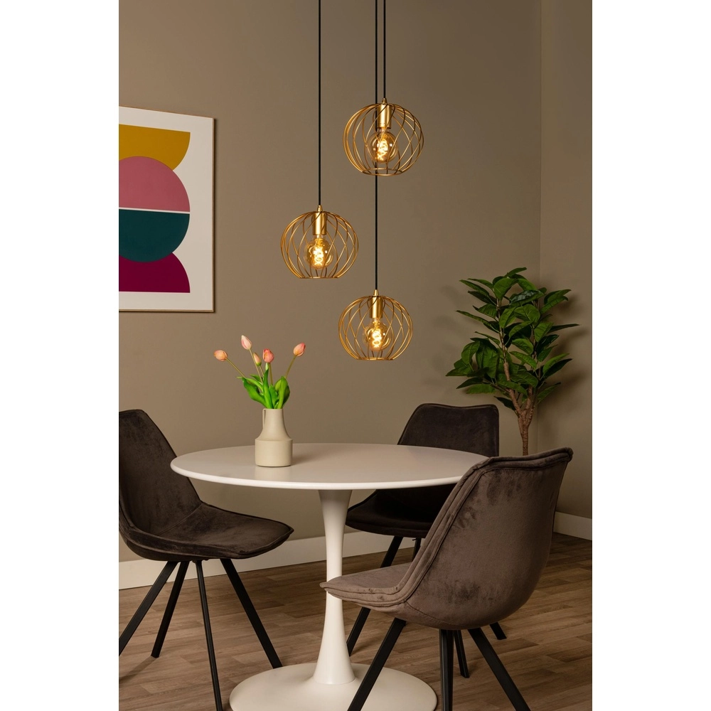 Pendellampe Danza Ø 50cm Gold Lucide 5411212211569