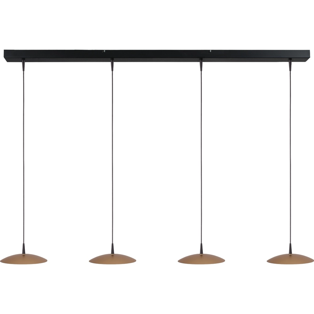 4-Licht Pendellampe Scala schwarz mit goldener Ø 20 cm