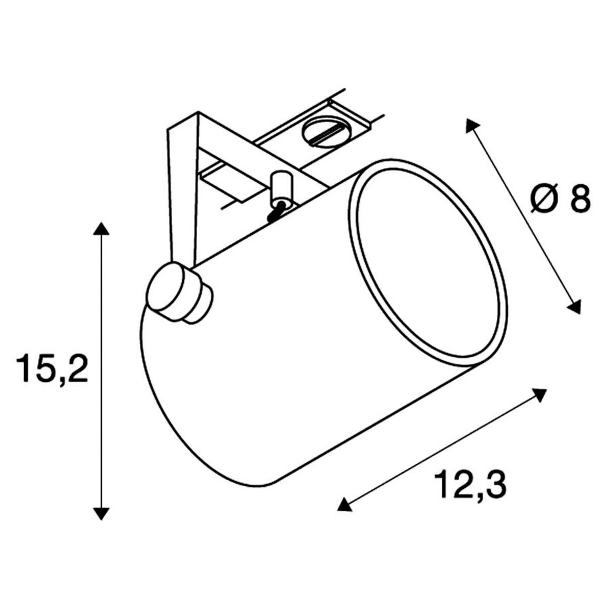 Schwarze Schiene Euro Spot 1 Phase SLV 4024163221108