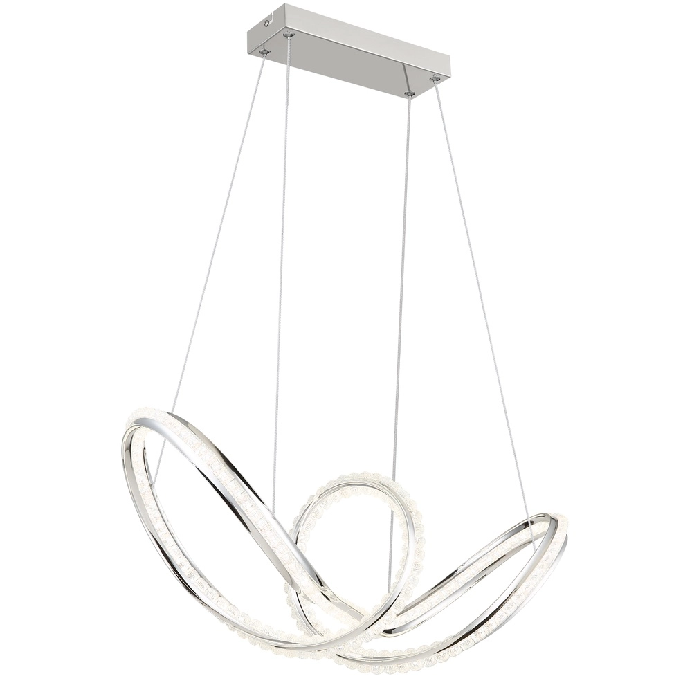 Moderne Pendellampe Evangeline Chrom