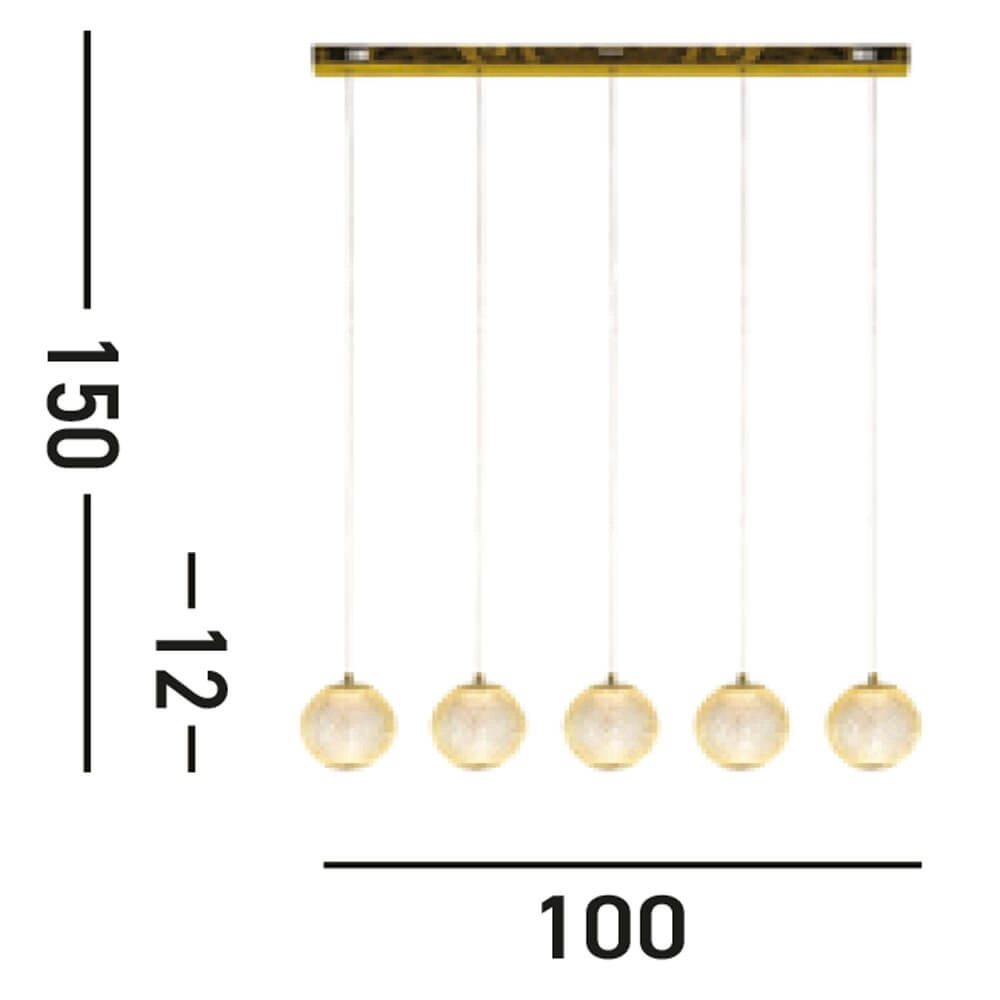 5-flammige Pendelleuchte Allure Orientalisch Searchlight 5053423273976