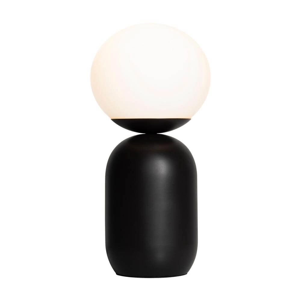 Tischlampe Notti Schwarz-Weiß